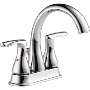 Delta Foundations Chrome Traditional Centerset Bathroom Sink Faucet 4 in.