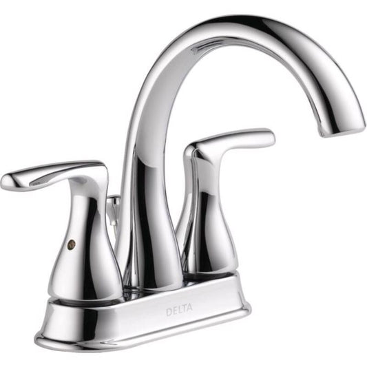 Delta Foundations Chrome Traditional Centerset Bathroom Sink Faucet 4 in.