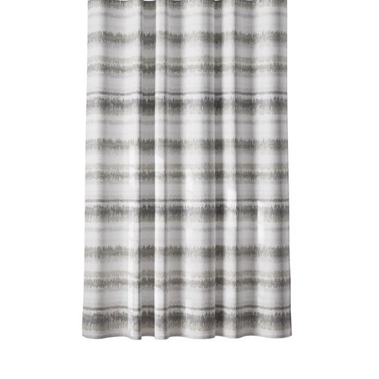 Zenna Home 72 in. H X 70 in. W Gray Stripe Shower Curtain Polyester