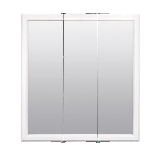 Zenna Home 26 in. H X 24 in. W X 4.5 in. D Rectangle Tri-View Medicine Cabinet