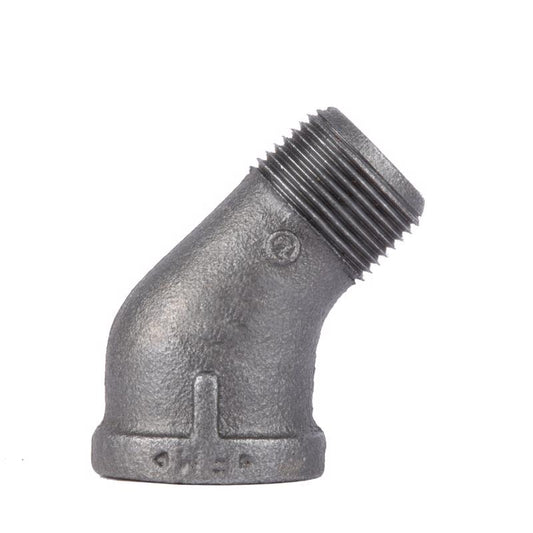 STZ Industries 1/4 in. MIP each X 1/4 in. D FIP Black Malleable Iron 45 degree Street Elbow