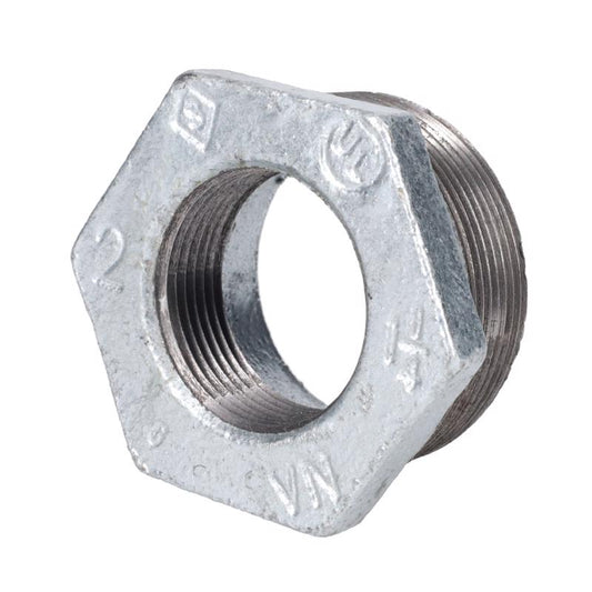 STZ Industries 2 in. MIP each X 1-1/4 in. D FIP Galvanized Malleable Iron Hex Bushing