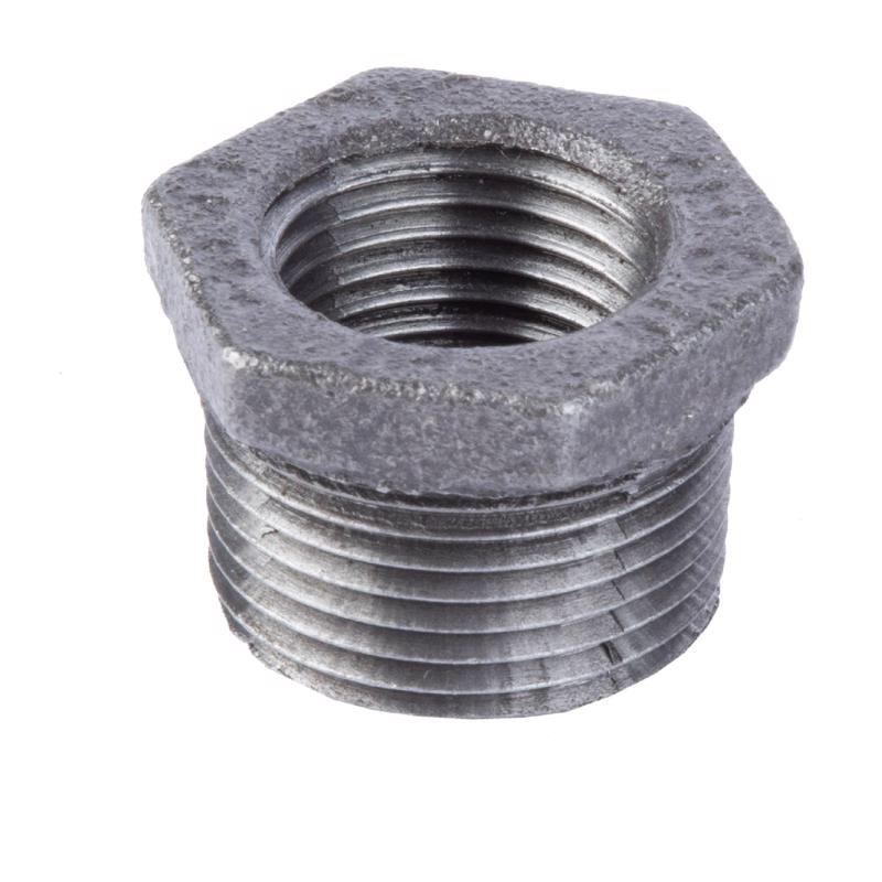 STZ Industries 2 in. MIP X 1/2 in. D FIP Black Malleable Iron Hex Bushing