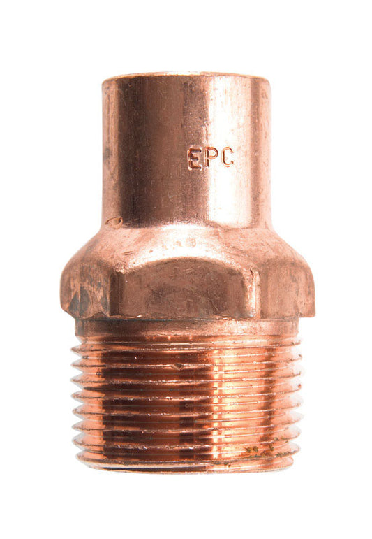 NIBCO 3/8 in. Copper X 1/2 in. D MIP Copper Pipe Adapter 1 pk