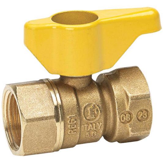 Homewerks 1 in. Brass FIP Ball Valve Quarter-Turn Lever For Gas