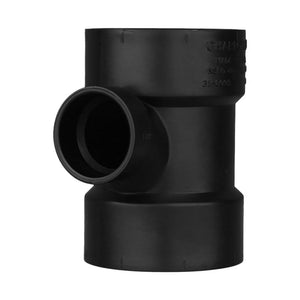 Charlotte Pipe 3 in. Hub X 1-1/2 in. Hub ABS Sanitary Tee ABS004011200