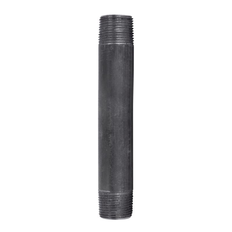 STZ Industries 3/4 in. MIP x 3/4 in. MIP Black Steel 7 in. L Nipple