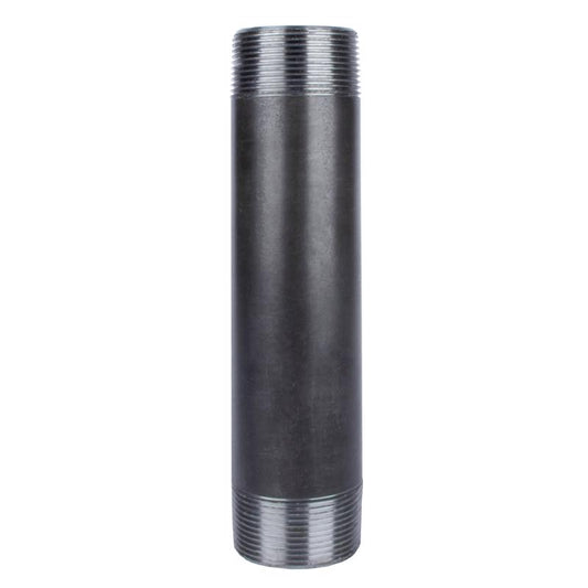 STZ Industries 1-1/2 in. MIP each X 1-1/2 in. D MIP Black Steel 10 in. L Nipple