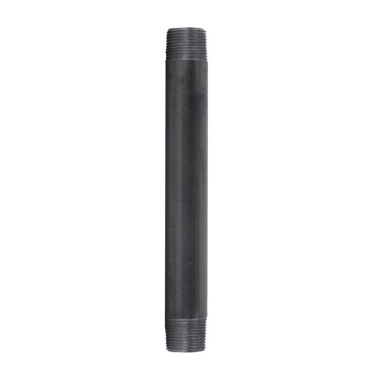 STZ Industries 2 in. MIP each X 2 in. D MIP Black Steel 10 in. L Nipple