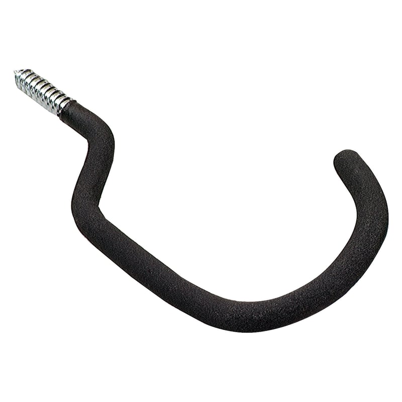 Crawford 8.5 in. L Vinyl Coated Black Steel Large Bike Hook Bicycle Hook 40 lb. cap. 1 pk