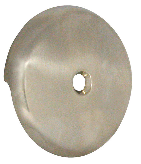Danco 3 in. Brushed Nickel Gray Round Plastic Overflow Plate