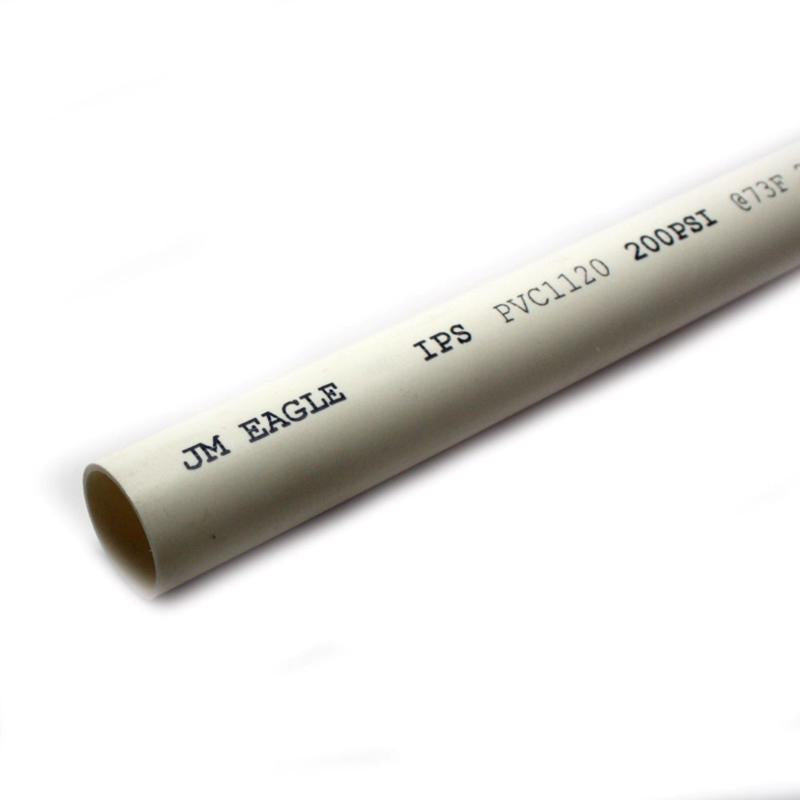 JM Eagle SDR21 PVC Pressure Pipe 1 in. D X 10 ft. L Plain End 200 psi