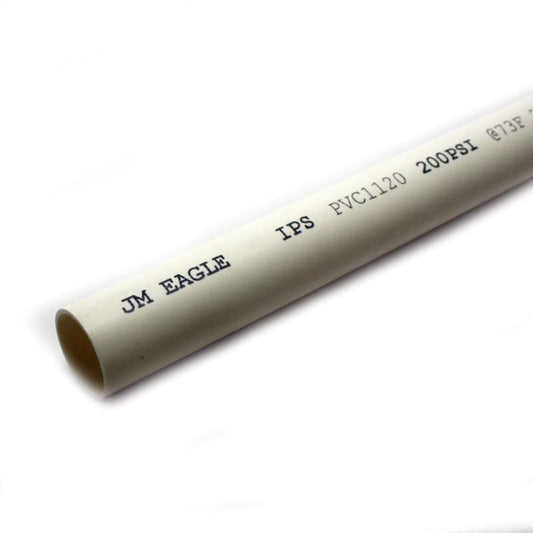 JM Eagle SDR21 PVC Pressure Pipe 1 in. D X 10 ft. L Plain End 200 psi