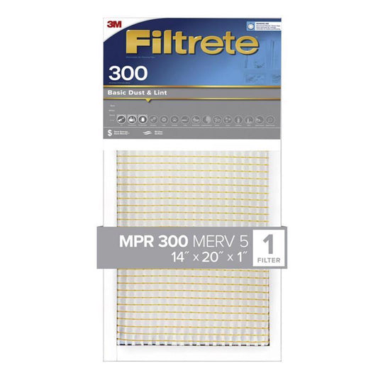 Filtrete 14 in. W X 20 in. H X 1 in. 300 MPR Pleated Filter Dust 1 pk