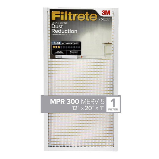 Filtrete 12 in. W X 20 in. H X 1 in. 300 MPR Pleated Air Filter 1 pk