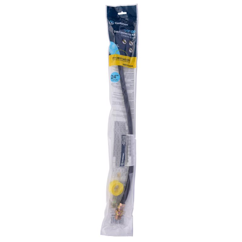 Eastman 1/2 in. MIP in. X 1/2 in. D MIP 24 in. Stainless Steel Installation Kit
