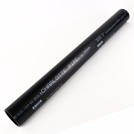 Charlotte Pipe 2 in. D X 2 ft. L ABS DWV Pipe