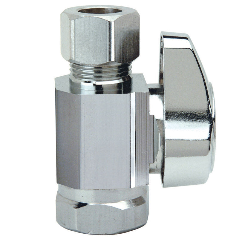 BrassCraft 3/8 in. FIP Inlet X 3/8 in. Compression Brass Straight Stop Valve