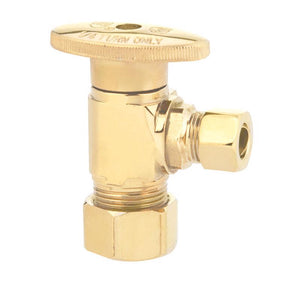 Keeney 1/2 in. FIP X 3/8 in. Compression Brass Angle Stop Valve 2048APBLF