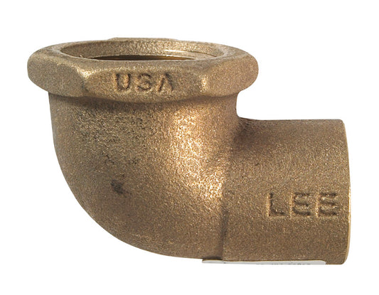 NIBCO 1/2 in. Sweat X 1/2 in. D FPT Brass 90 Degree Elbow 1 pk