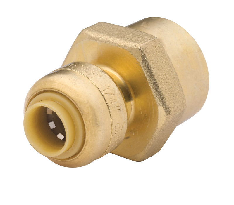 SharkBite 1/4 in. Push X 1/2 in. FPT Brass Reducing Connector