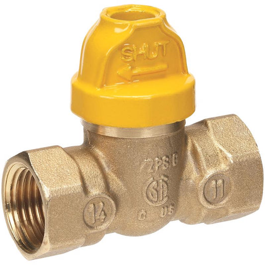 Homewerks 3/4 in. Brass FIP Ball Valve Safety Lock For Gas