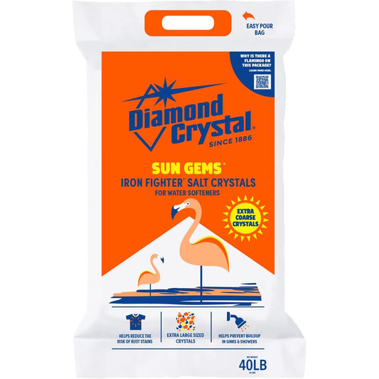 Diamond Crystal Sun Gems Water Softener Salt Crystal 40 lb