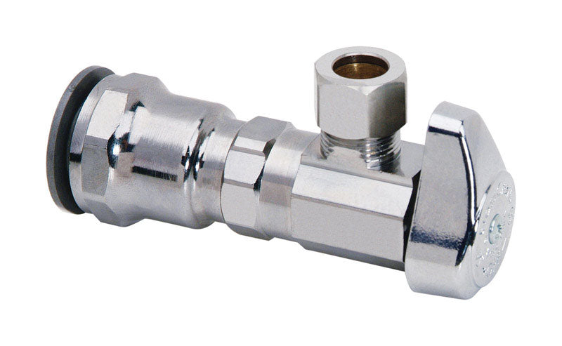 BrassCraft 1/2 in. MPT X 3/8 in. Brass Angle Stop Valve