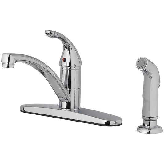 Oakbrook Collection Pacifica One Handle Chrome Kitchen Faucet Side Sprayer Included