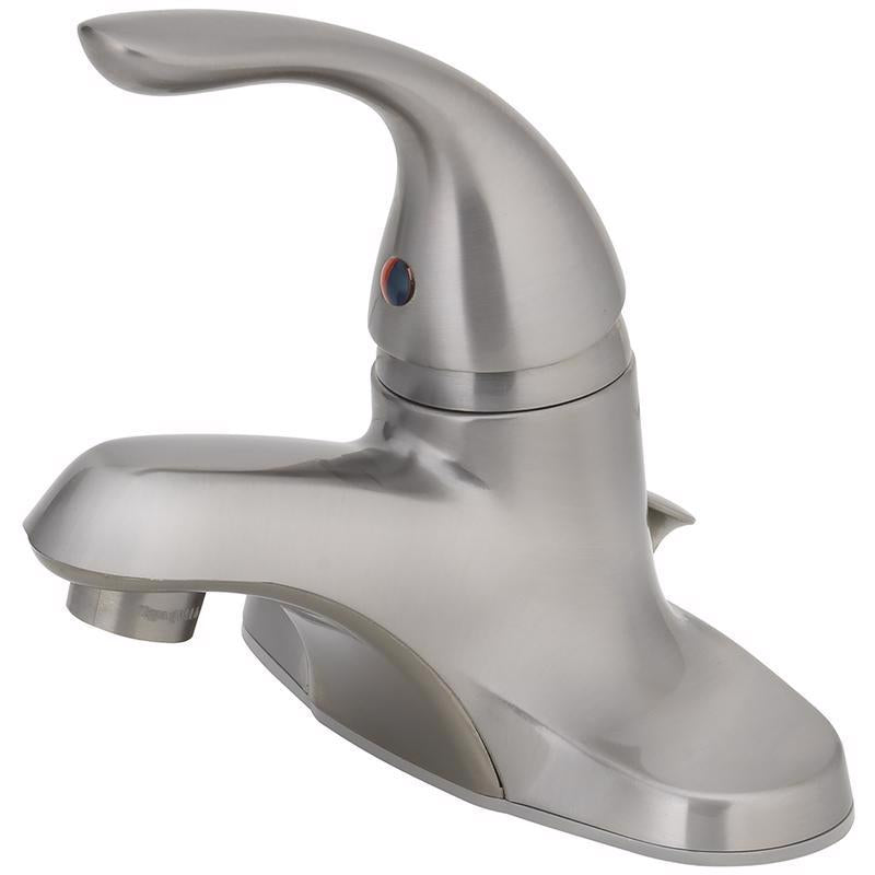 Oakbrook Collection Brushed Nickel Coastal Single-Handle Bathroom Sink Faucet 4 in.