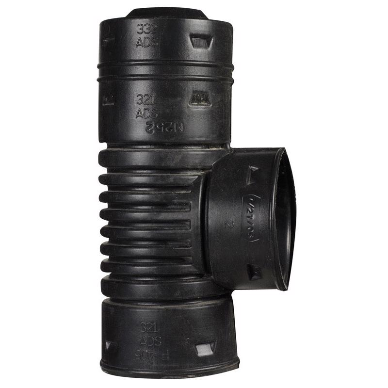 Advanced Drainage Systems 3 in. Snap X 3 in. D Snap Polyethylene 10 in. Blind Tee 1 pk