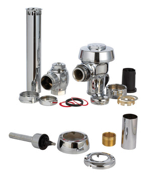 Sloan Royal Flush Valve Silver Polished Chrome Brass 3010100