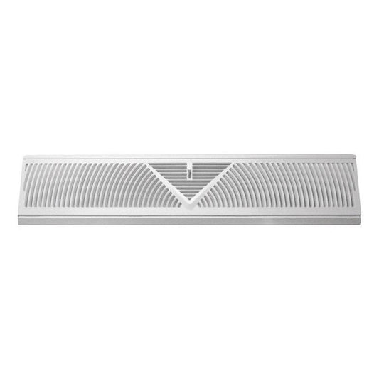 Tru Aire 4.5 in. H X 24 in. W 3-Way Powder Coat White Steel Floor Baseboard Diffuser