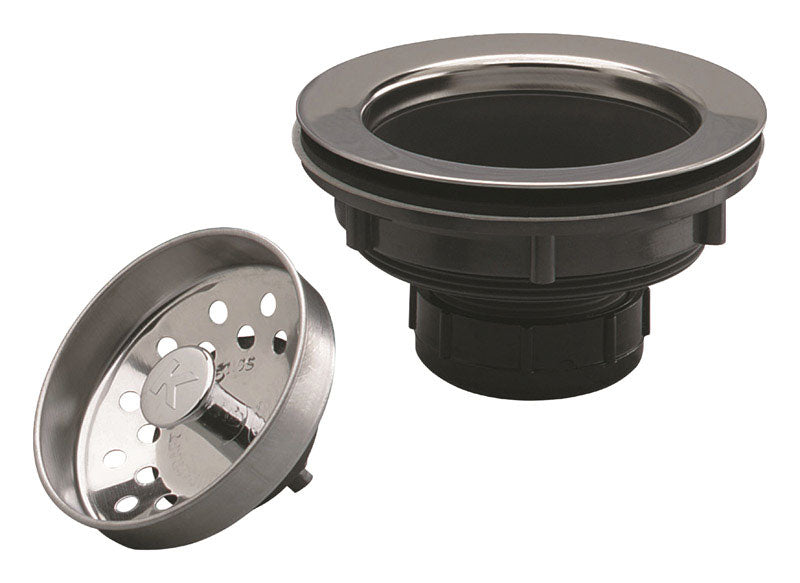 Plumb Pak Chrome Plastic/Stainless Steel Sink Strainer