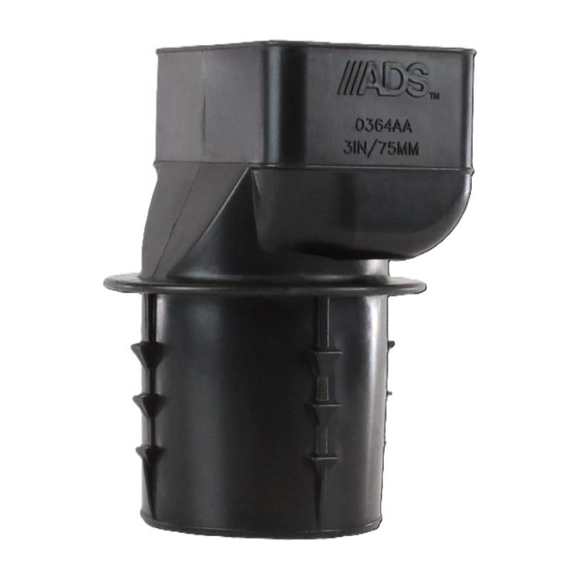 Advanced Drainage Systems 3-1/4 in. Barb X 2 in. D Barb Polyethylene 3 in. Downspout Adapter 1 pk
