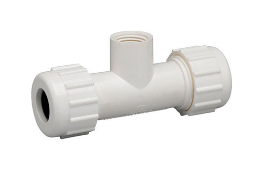 Homewerks Schedule 40 1/2 in. Compression X 1/2 in. D Compression PVC Tee