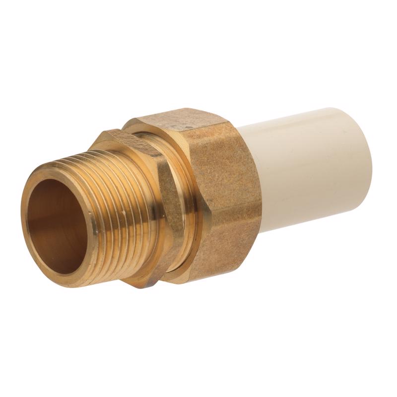 Homewerks Schedule 40 3/4 in. Compression X 3/4 in. MPT CPVC/Brass Adapter Coupling