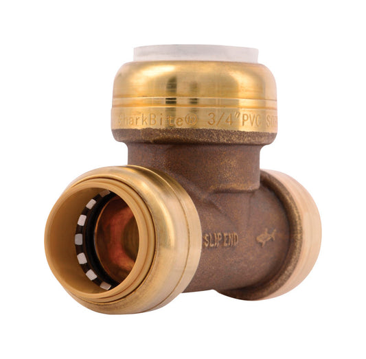 SharkBite Push to Connect 3/4 in. CTS in. X 3/4 in. D CTS Brass Tee