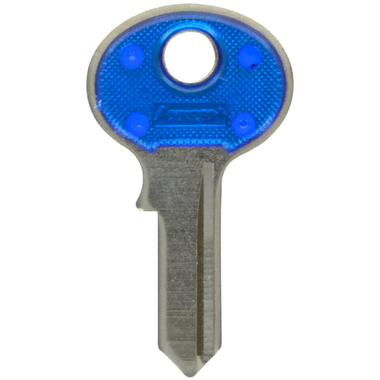 HILLMAN Traditional Key House/Office Key Blank 69 Single For Master Locks Blue/Silver