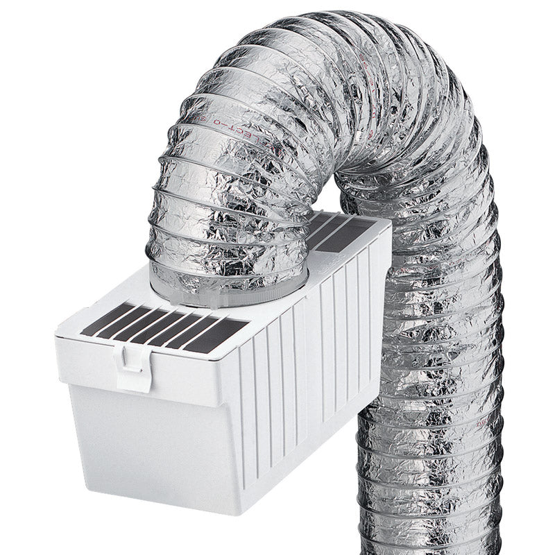 Deflect-O Supurr-Flex 4 ft. L X 4 in. D Silver/White Aluminum/Plastic Lint Trap Kit