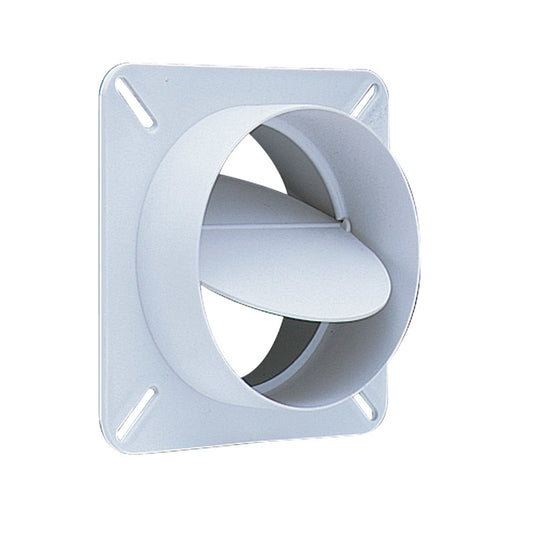 Deflect-O 4 in. W X 5 in. L White Plastic Back Draft Damper