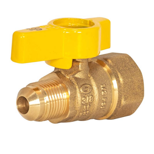 Eastman 3/8 in. Flare X 1/2 in. FIP Brass Gas Valve