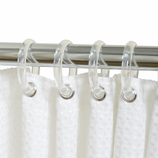 Zenna Home Clear Plastic Shower Curtain Rings 1 pk
