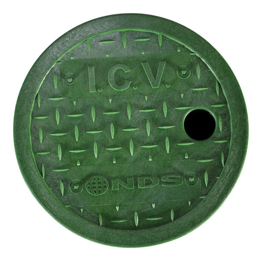 NDS IVC 6.125 in. W X 6.125 in. D X 1.6 in. H Round Valve Box Cover Green