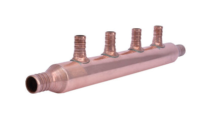 SharkBite 3/4 in. Crimp X 1/2 in. D Crimp Brass 4 Port Manifold