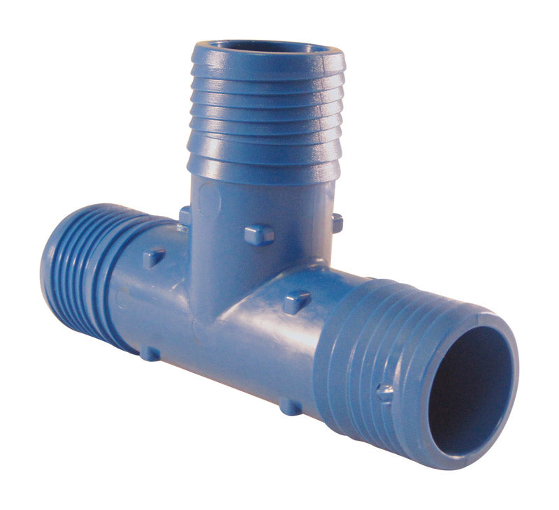 Apollo Blue Twister 1 in. Insert in to X 1 in. D Insert Acetal Tee 1 pk