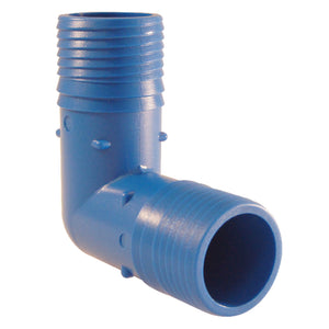 Apollo Blue Twister 1-1/4 in. Insert in to X 1-1/4 in. Insert Acetal Elbow ABTE114 1 pk