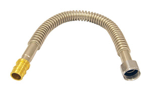 Apollo 3/4 in. PEX x 3/4 in. FPT 18 in. Corrugated Stainless Steel Water Heater Supply Line EPXCSST18