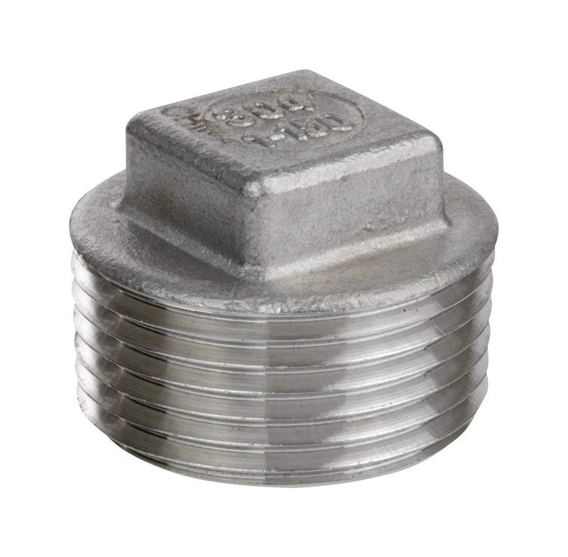 Smith-Cooper 2 in. MIP X 2 in. MPT Stainless Steel Square Head Plug