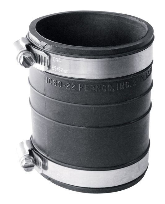 Fernco Schedule 40 2 in. Socket X 2 in. D Socket PVC Flexible Coupling 1 pk
